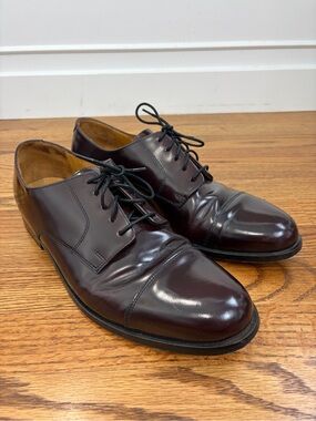 Cole Haan Caldwell Cap-Toe Oxford Derby Shoes in Dark Burgundy (12D)